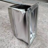 定制中央空调铝箔布软连接风机盘管角铁 方形共板法兰保温出风