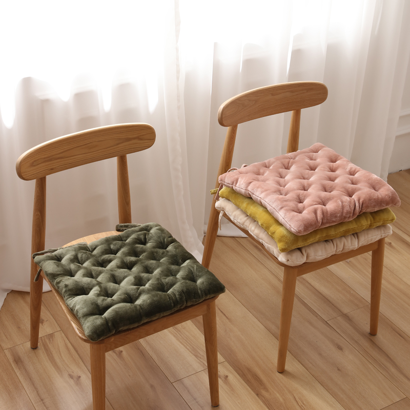新款外贸毛绒日式简约椅子垫
