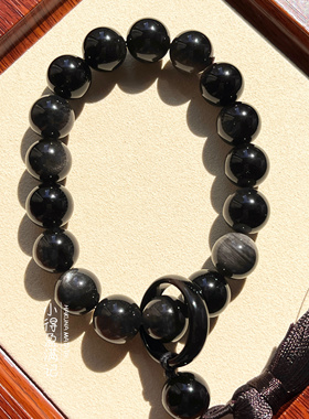 澜山能量手链手持黑曜石新中式