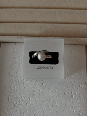 「告白」天然淡水珍珠女戒指开口指环极简气质百搭通勤休闲礼物