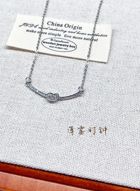 小众设计微笑同心结女钛钢项链碰水不氧化掉色日常通勤学生百搭