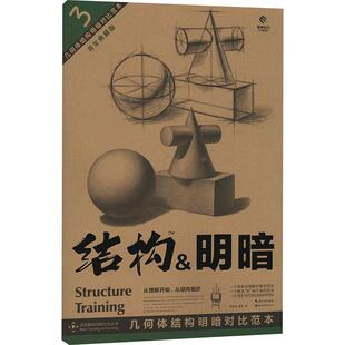 几何体结构明暗对比范本 黄金典藏版 美术技法艺术美术考生正版畅销图书籍刘思远 晏莉 著湖北美术出版社