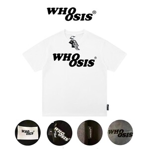 WHOOSIS（不知其名）新幻影logo短袖t恤纯棉宽松半袖体恤男女情侣