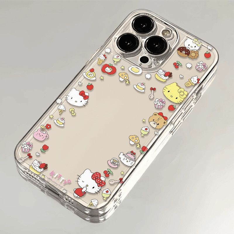 kt猫放照片小卡适用苹果16promax手机壳女iPhone15p透明14p卡通13可爱12高级感11防摔xr镜头全包8p软