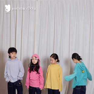 yummyrocky上身速暖抗静电恒温亲肤软糯连帽毛球打底衫