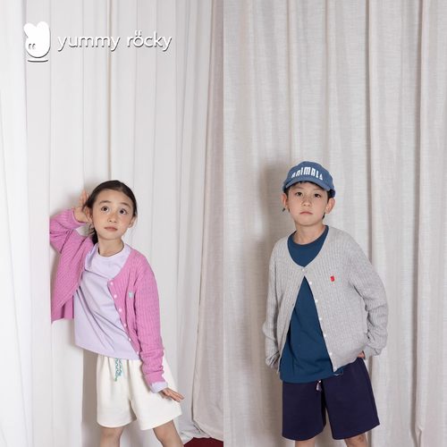 yummyrocky进口UPW有机棉羊绒A类亲肤柔软刺绣开衫