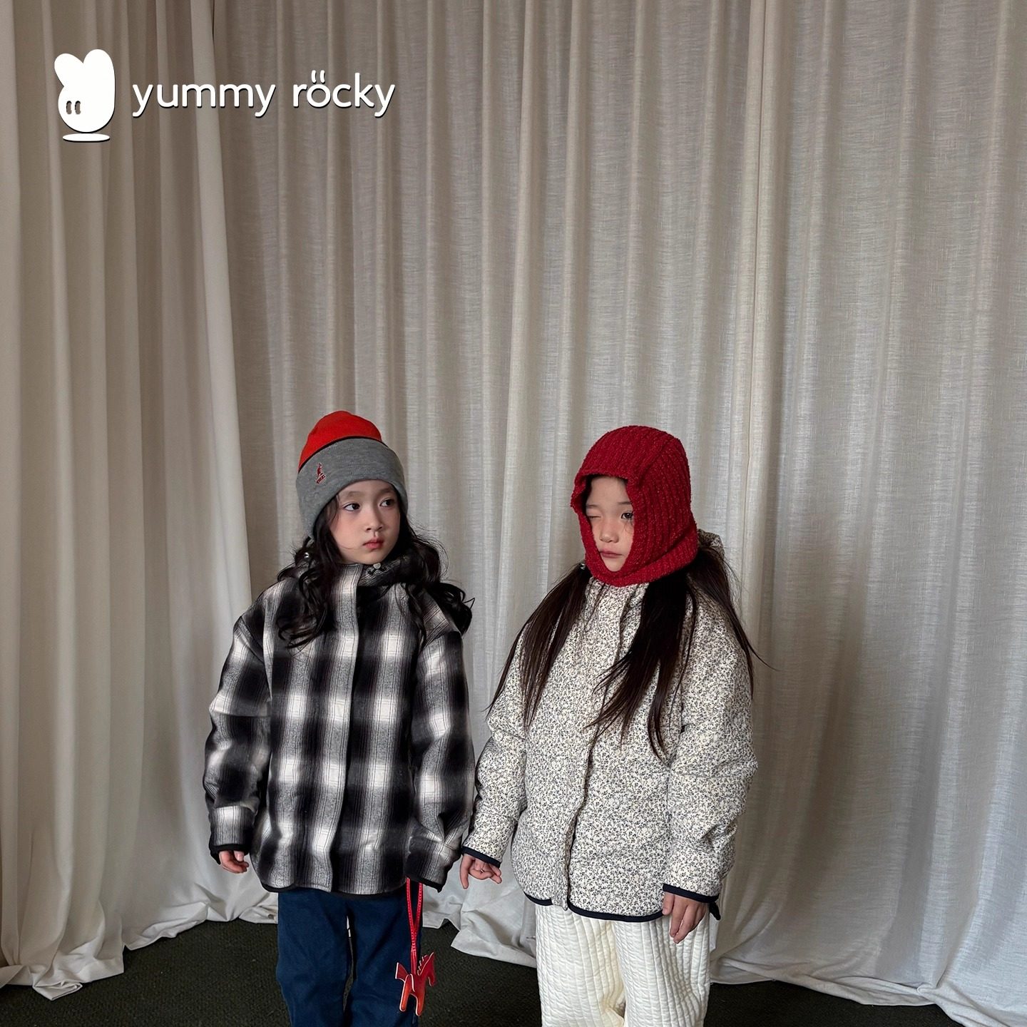 YR【3m新雪丽棉】100棉黑白格纹碎花绗缝高效暖绒棉连帽棉服,童装/婴儿装/亲子装,棉袄/棉服,淘宝优惠券,粉丝福利购,淘宝优惠卷