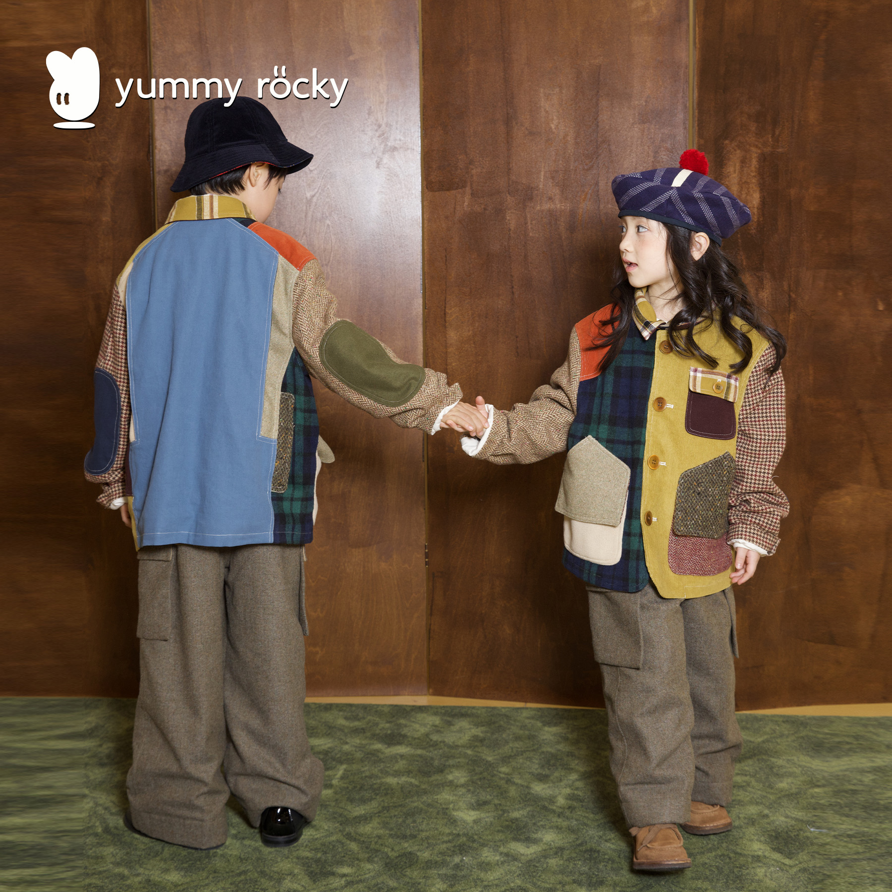 【666清仓不.退换】YR色块拼接vintage小西装外套/羊毛呢西装裤