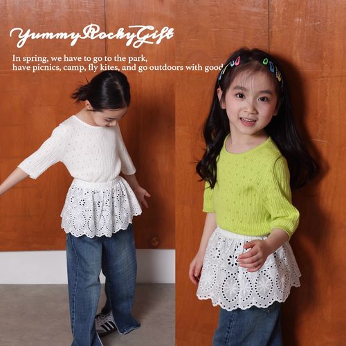 【换季优惠不.退换777】YR X UPW软糯棉羊绒圆领镂空提花夏季短袖