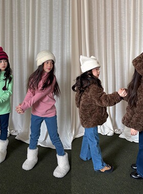 yummyrocky进口加厚磨毛牛仔棉柔软微喇牛仔裤/小脚牛仔裤