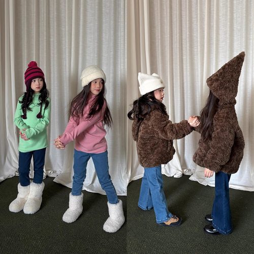 yummyrocky进口加厚磨毛牛仔棉柔软微喇牛仔裤/小脚牛仔裤