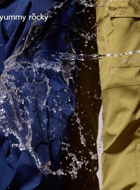 yummyrocky【轻量防水加绒】内里抗菌抗起球4色保暖冲锋裤