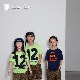 yummyrocky印花【速干排汗T恤】健康布运动感球衣短袖