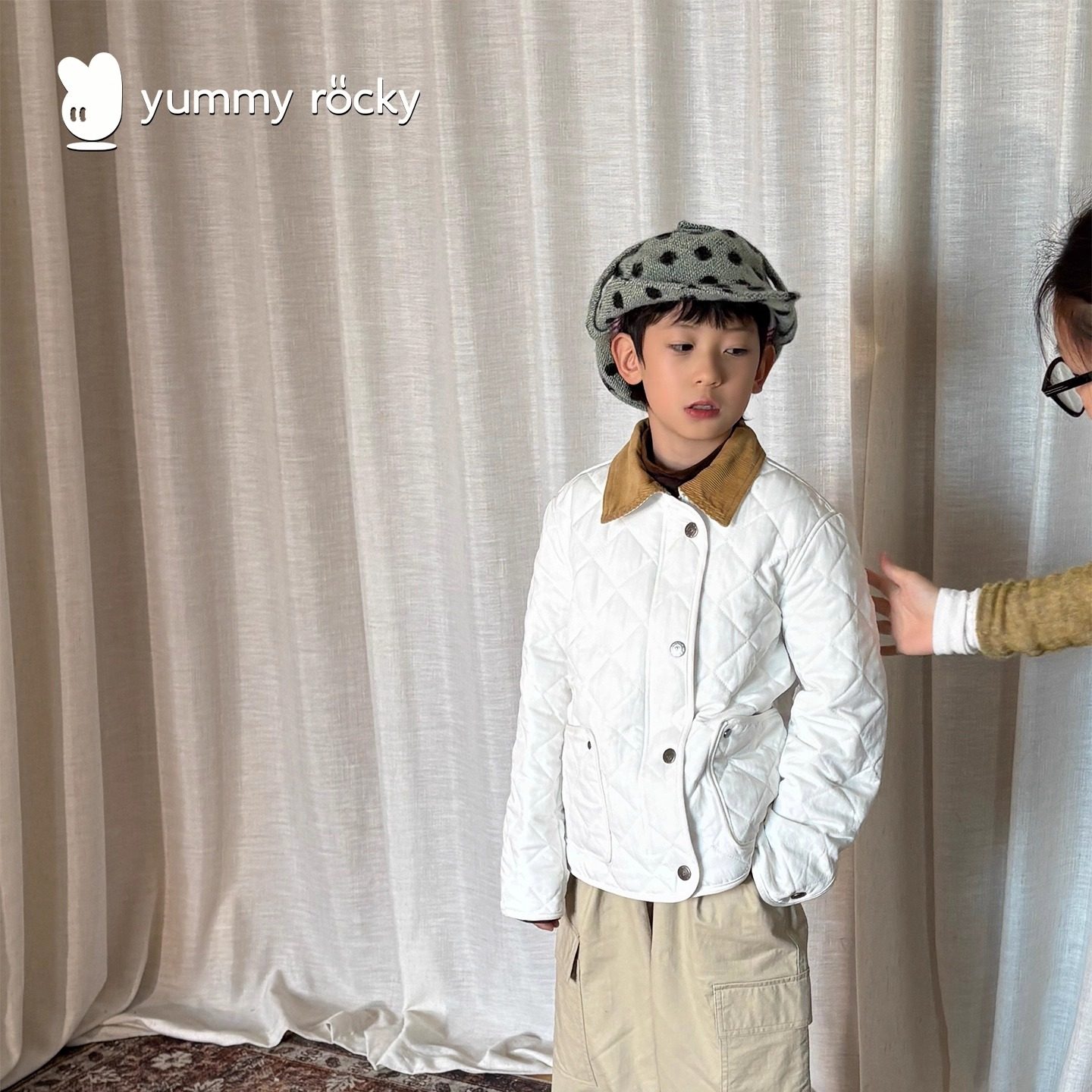 yummyrocky sorona蓄热杜邦棉轻量拼布撞色保暖棉服外套