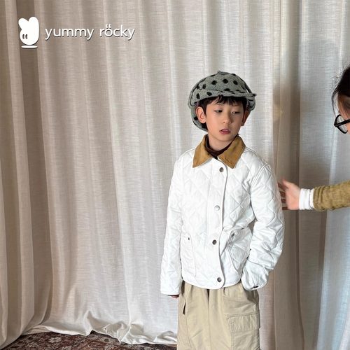 yummyrocky sorona蓄热杜邦棉轻量拼布撞色保暖棉服外套