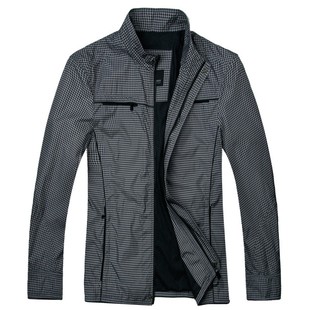 品牌男装新款L男士商务休闲夹克衫春秋外套夹克jacket百搭款6J04