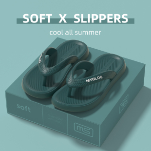 耐磨夹趾防滑不臭沙滩海边情侣凉拖鞋 外穿厚底时尚 人字拖夏季 男士