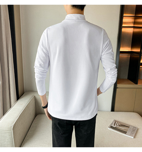 秋冬季男加绒半高领保暖T恤修身打底衫潮B345-T65-P30图片