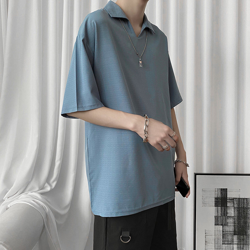 夏季男士体恤纯色T恤韩版潮流宽松短袖男B345-T38-P25控38,男装T恤,电商B345