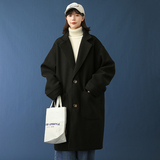 秋中性风呢子大衣港风男士中长款风衣外套B358-F101-P120加棉P130，男装风衣，电商B345