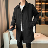 风衣男中长款秋季宽松潮流休闲外套店主风B358-F86-P100，男装风衣，电商B345