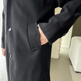 轻奢风加棉加厚毛呢大衣男长款过膝外套B358-F116-P135，男装毛呢大衣，电商B345