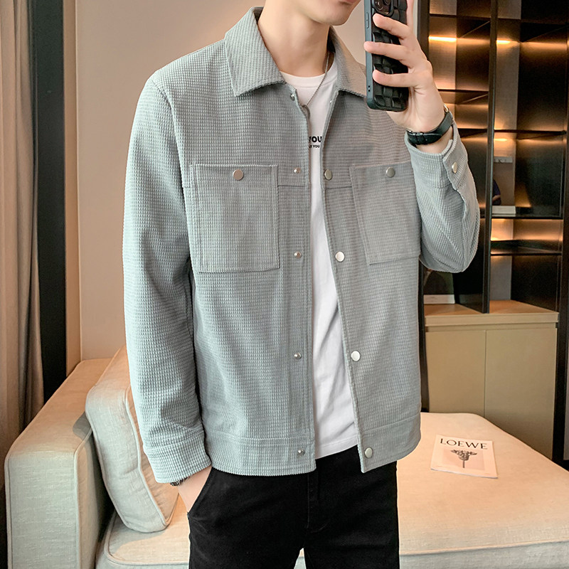 翻领夹克男秋季休闲薄款外套店主风B345-JK03-P95,男装夹克,电商B345