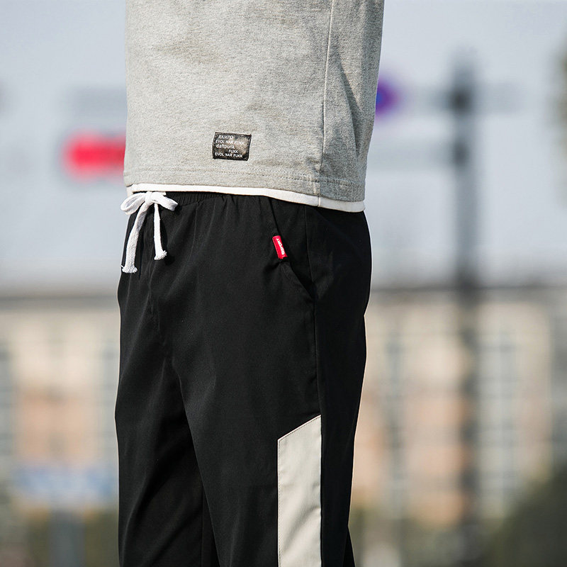 夏季撞色青少年休闲七分裤男潮B345-K161-P40,男装牛仔裤,电商B345