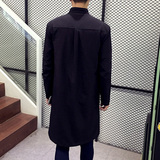 秋冬男士中长款时尚休闲休闲风衣薄款外套B345-F06-P75加棉P85，男装风衣，电商B345