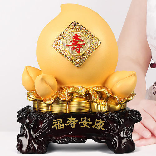 铁圈工艺树脂祝福新中式客厅