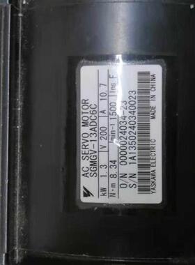 SGMGV-13ADC6C安川伺服电机成色漂亮保修3个月 议价