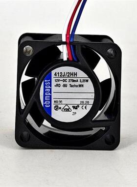 全新 412J/2HH 12V 3.25W 原装德国ebmpapst 4025 设备进口风扇