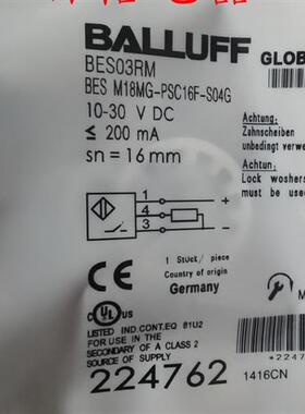 全新 现货巴鲁夫 BALLUFF BES03RM BESM18MG-PSC16F-S04G品质保证