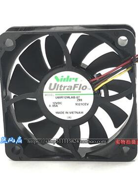 U60R12MLAB-57 日本 6cm 6015 12V0.05A电脑机箱CPU静音风扇