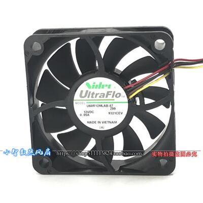 U60R12MLAB-57 日本 6cm 6015 12V0.05A电脑机箱CPU静音风扇