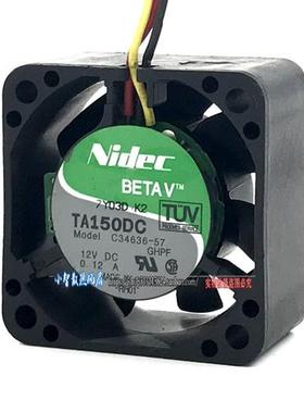 NIDEC TA150DC 4CM 风机12V 0.12A 静音 散热风扇4020C34636-57