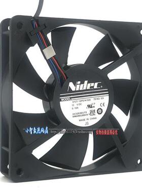 日本Nidec D12T-12PS14 12cm12025 12V0.10A超静音双滚珠散热风扇