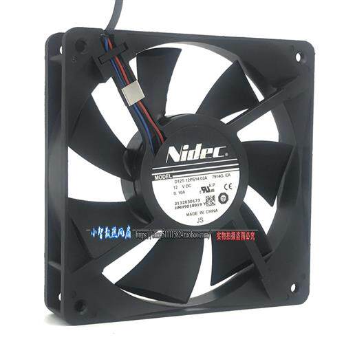 日本Nidec D12T-12PS14 12cm12025 12V0.10A超静音双滚珠散热风扇