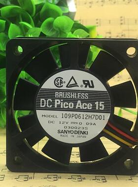 原装6cm 6015 12V 0.09A 风扇静音机箱散热风扇109P0612H7D01