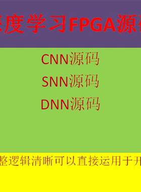 深度学习源码 FPGA源码 CNN DNN SNN  Verilog VHDL C++源码
