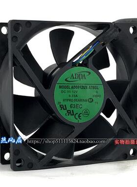 原装 8CM厘米PWM温控机箱风扇8025 12V 0.33A AD0812UX-A7BGL