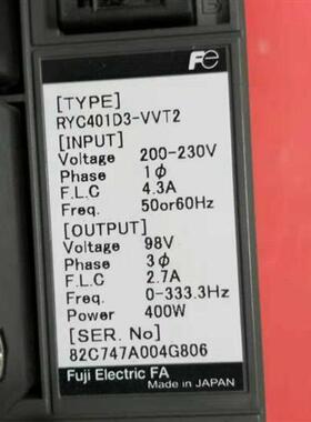 RYC401D3-VVT2 伺服驱动器成色漂亮保修3个月 议价