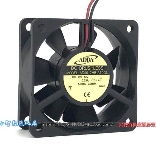 6CM 6025 DC12V 0.23A静音机箱电源散热风扇AD0612HB-A70GL