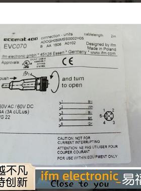 易福门传感器M12配线EVC070 EVC071 EVC072现货直发