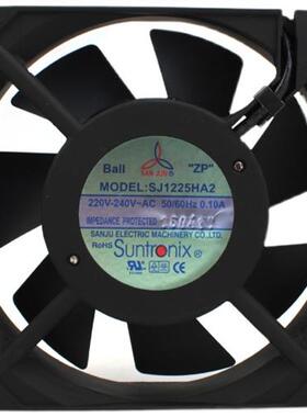 原装SANJUN三巨SJ1225HA2 220V 0.10A 1225滚珠7叶变频器散热风扇