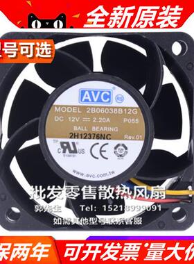 2B06038B12G/2B06038B12S 6038 12V 6厘米/cm 大风量散热风扇