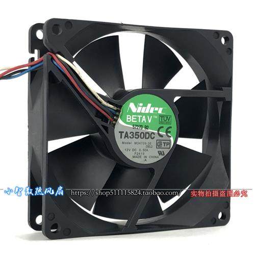 Nidec 9CM 风扇 9025 散热 风扇TA350DC M34709-35 9CM 12V 0.5A