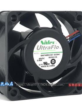 NIDEC 6025 48V 0.08A 6CM静音电源散热风扇B60T48BS1A7-53Z041