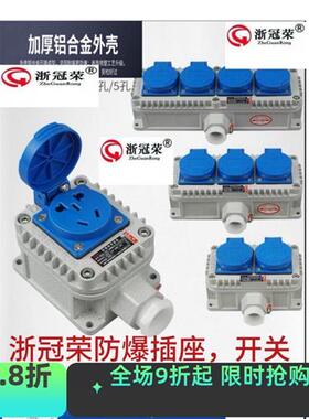浙防爆插座 AC(BCX)53 IP65 防爆开关 五孔插头浙开关