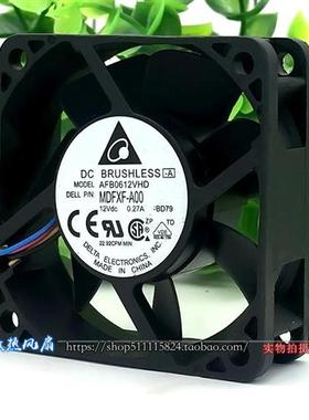 原装 AFB0612VHD 12V 0.27A 6025 6CM  机箱电源工业散热风扇